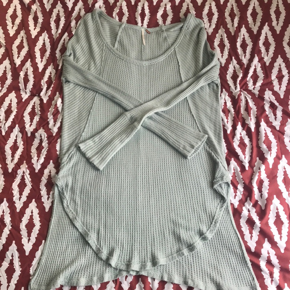 Free People waffle knit long sleeve